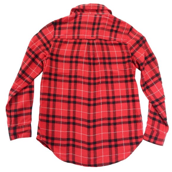 PacSun L.A Hearts Womens Plaid Long Sleeve Button Down Flannel Red Black Size XS - Picture 2 of 8
